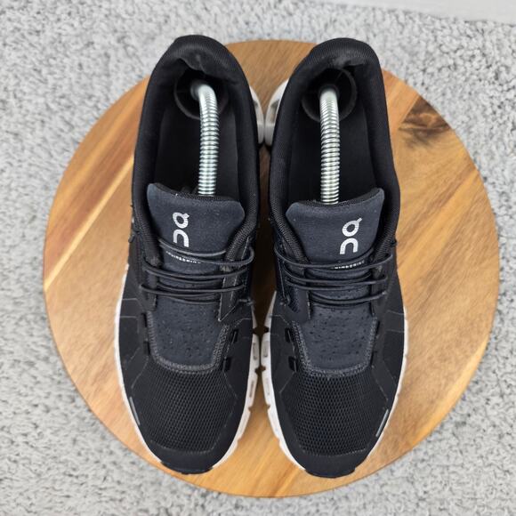 On Running Womens 9.5 Cloud 5 Black White Athletic Casual Gym Daily Running Shoe - Picture 5 of 12